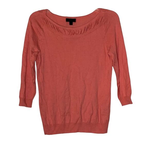 003-003 Worthington Sweater women's Size Medium peach pink sweater‎ 3/4 sleeve - Picture 1 of 5